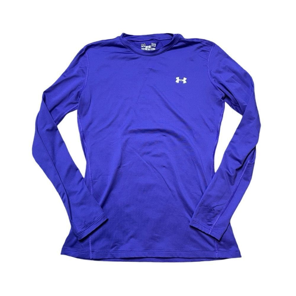 UNDER ARMOUR Coldgear Crewneck Long Sleeve Base Layer Shirt Purple Size Large
